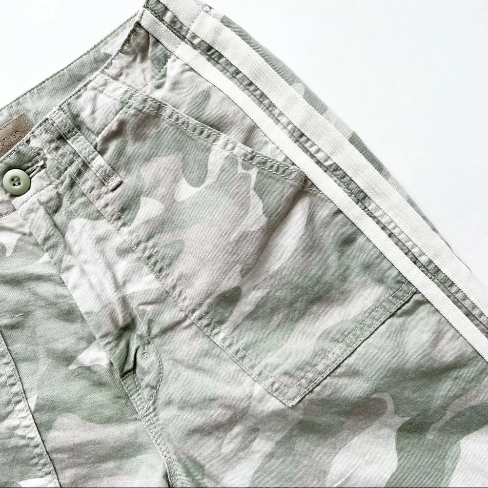 MOTHER THE SHAKER CHOP CROP FRAY Linen Blend Desert Print Camo Jeans Pan… - Picture 10 of 16